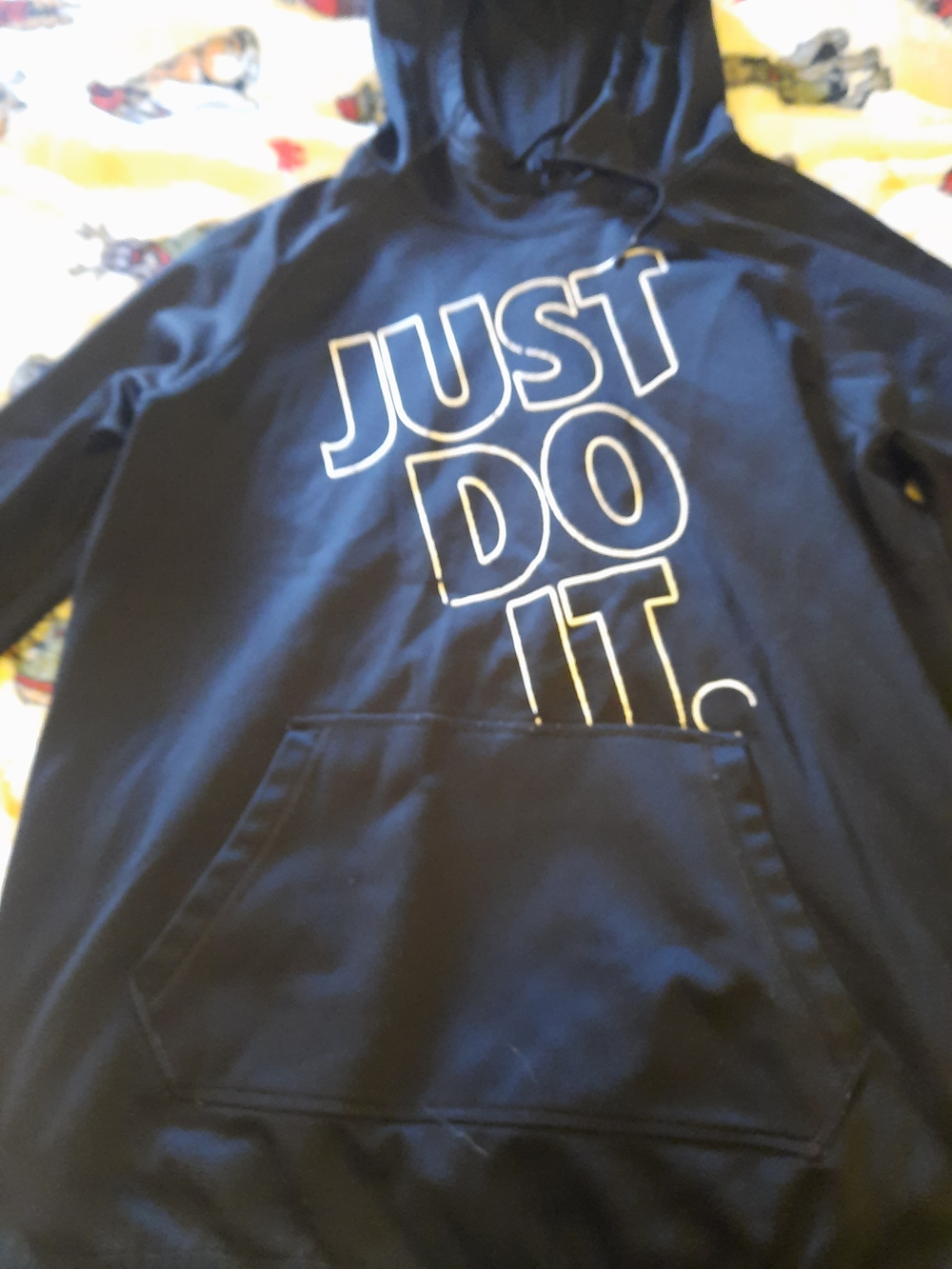 Nike Black Dri-FIT Pullover Hoodie with White Logo